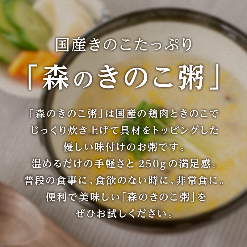 森のお粥 6点 詰め合わせ 送料無料 ギフト 贈り物 帰省土産 おかゆ お粥 レトルト 国産うるち米 しいたけ ギフトボックス 贈答