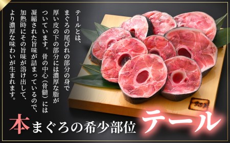 国産 本まぐろ テール 2kg まぐろの王様！引き締まった身に旨味が凝縮 ステーキや煮物に コラーゲンたっぷり！[e04-a054]