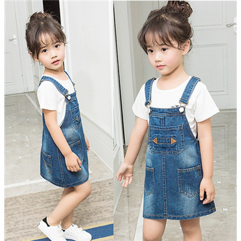 サロペット デニム スカート キッズ 子供 女の子 デニム ワンピース オーバーオール キッズ オールインワン ダメージ 子供服 通販 Lineポイント最大get Lineショッピング