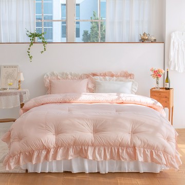 Yes Bedding Deep sleep night系列 60支棉鋪棉被  Queen Size  粉紅色