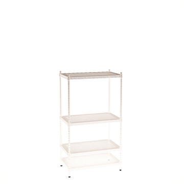 [客尊屋]粗管/沖孔/45x75x135hcm 白騎士沖孔 四層架白騎士