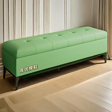 免運 開立發票 儲物收納現代臥室簡一體長方形沙發凳可坐輕奢家用網紅貓爪皮爆款 快速出貨