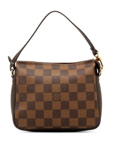Louis Vuitton Pre-Owned - 2000 Damier Ebene Trousse Pochette handbag - women - Canvas/Calf Leather - One Size - Brown
