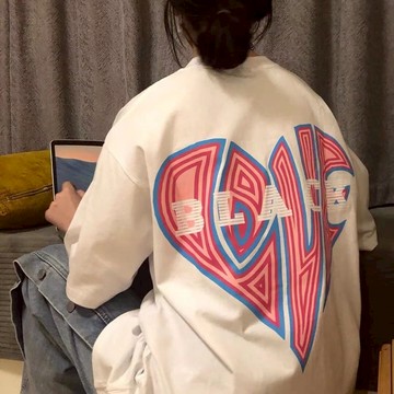 白色短袖t恤女夏新款寬松ins潮牌oversize設計感小眾上衣