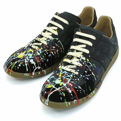 新品 正規品⭐️REPLAY⭐️44ブラック ペイントスニーカー | adcmed.com