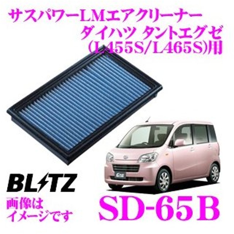 在庫あり即納 BLITZ ブリッツ SD-65B L465S 用 サスパワーエアフィルターLM SUS FILTER ダイハツ POWER  タントエグゼ LM L455S AIR No.59580