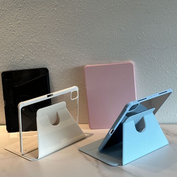 適用ipad10平板殼AIR6保護套pro可旋轉5/4帶筆槽9/8代簡約ins純色【鑫弘数码】鑫弘-3C數碼