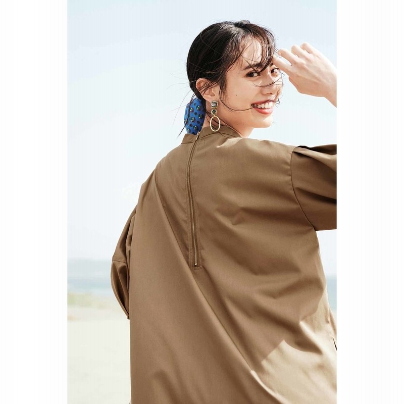 一枚できちんと見え 後ろファスナーのロングワンピース グレイッシュネイビー Iedit イディット フェリシモ Felissimo 通販 Lineポイント最大1 0 Get Lineショッピング