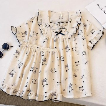 🌸YR🌸 女童睡衣 兒童居家服 兒童空調服 夏季新款兒童睡衣女童公主寶寶可愛帕恰狗家居服套裝空調薄款可外