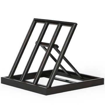 桌上簡易創意書架立書架支架 木頭閱讀架實木制桌面毛筆書法字帖架臨帖架經書立書架 紅木質簡約非讀書神器