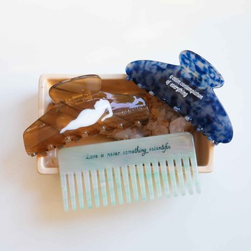 no reason summer savior 剪影鯊魚夾梳子套組