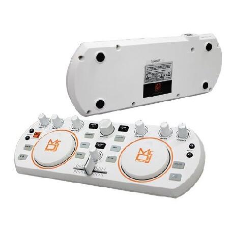 Mr. Dj MVDJ-1000WH USB DJミックスコントローラー 2つの個別ミキシングチャンネル付き コンピューターを接続してオーディオと再生に