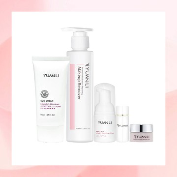 (煥新修護組)【Yuanli願麗】柔光透亮CC修護防曬乳 SPF50★★★★★50g(海洋友善-物理防曬) +植萃卸妝精華乳150ml 送 慕斯 20mL*1+精萃7ml*1+修護霜8g*1