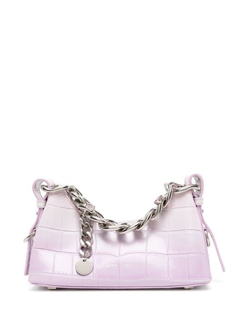 APEDE MOD - croco-embossed effect logo crossbody bag - women - Leather - One Size - Purple