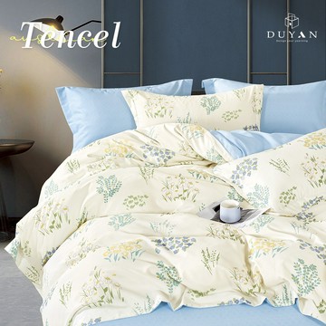 【DUYAN 竹漾】奧地利天絲 單人/雙人/加大 床包組/床包被套組 / 香氛藍冉 台灣製