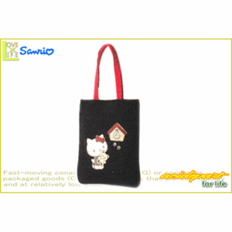 ハローキティ トートバッグ ノワールハローキティ Kitty キティ キティちゃん バッグ トート かばん サンリオ 通販 Lineポイント最大1 0 Get Lineショッピング