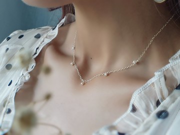 果實纍纍 珍珠項鍊 SV925/14KGF Pearl 迷你淡水珍珠