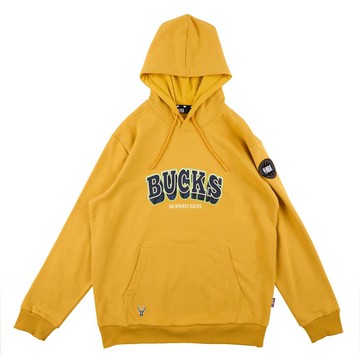 NBA 立體隊名 印花 連帽T恤 公鹿隊