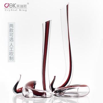 醒酒器紅酒手工家用水晶玻璃分酒器紅色蛇型異形創意葡萄酒醒酒器
