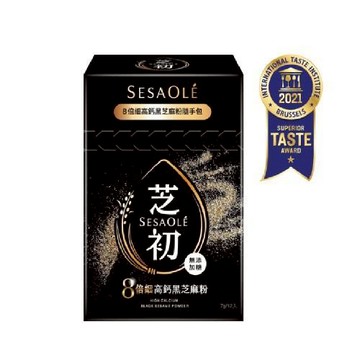 芝初 8倍細高鈣黑芝麻粉隨手盒(7g*12包/盒)*4 送 芝初電動攪拌棒