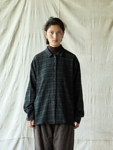 日系復古 棉麻植物染襯衫 休閒襯衣