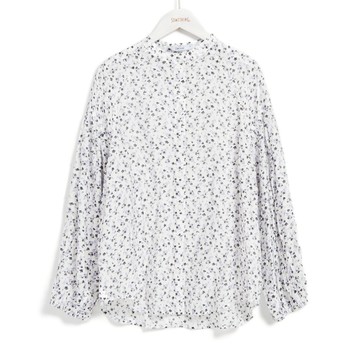 SOMETHING｜女裝｜泡泡袖開襟領長袖襯衫