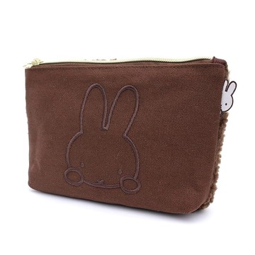 [米菲兔] Miffy 帆布多用途收納包 M號：B247.波爾棕 [日本直送]