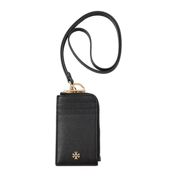 TORY BURCH 素面皮革名片夾