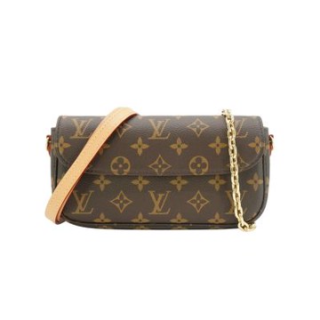 二手品 Louis Vuitton 路易威登 Ivy Woc 帆布肩背/斜背包(M81911-咖)