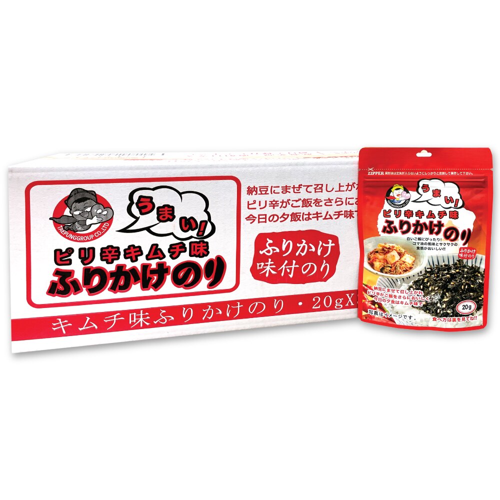 　ピリ辛キムチ味 ふりかけのり 20g x 30袋 箱売り TAEPUNG 味付け ジャバン海苔 韓国ザバン