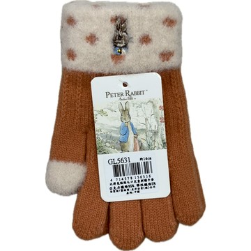 比得兔點點毛口兒童刺繡手套(款式隨機出貨)