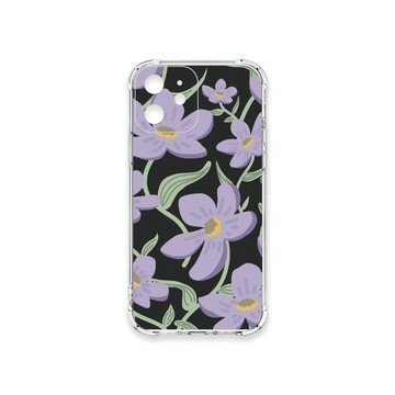 iPhone 12 殼 TRON IPhone 12 平塗手繪花B款 四角防摔殼 手機殼