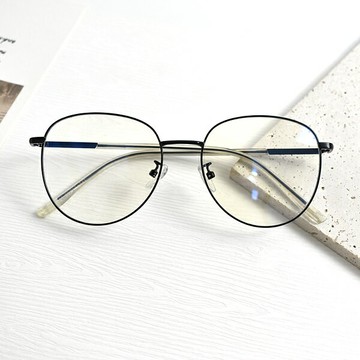 鏡框 細黑框透明腳架眼鏡【NY497】