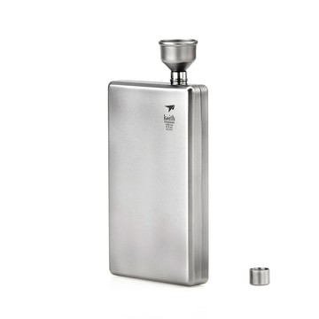 Keith 鈦方形鈦酒壺 200ml / Ti9307.純鈦酒壺 迷你酒壺 扁酒壺 西式酒瓶 隨身酒杯