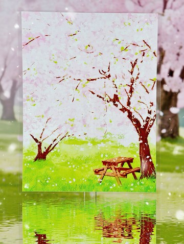 兔子與櫻花 OKMT新七天流麻咕卡貼紙PET手帳膠帶