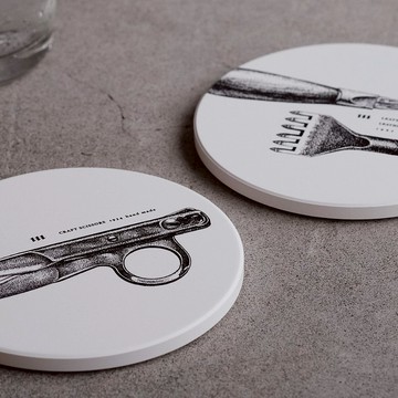 矽瓷吸濕杯墊 / 器具二入