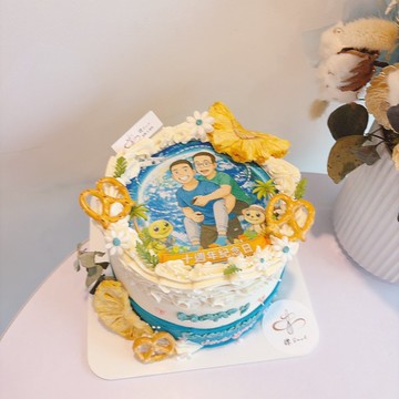 爸爸的生日火焰燃燒蛋糕 客製化生日蛋糕 慶生 節日 燃燒蛋糕