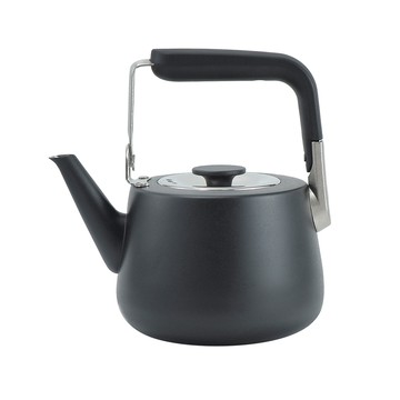 仙德曼露營304不鏽鋼泡茶壺-附濾網-1.0L-霧黑色-1支