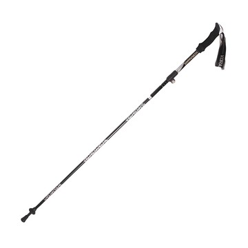 KORAMAN 酷然 碳纖維5節摺疊登山杖 僅重235克 摺疊便攜 四重鎖緊系統 安全保障 適合健走 登山 露營 滑雪  伸縮100~115cm 收納33cm  黑色  1支