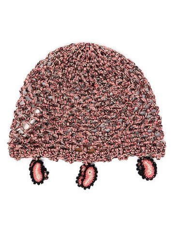 Alanui - A Love Letter To India hat - women - glass/Cotton - One Size - Pink
