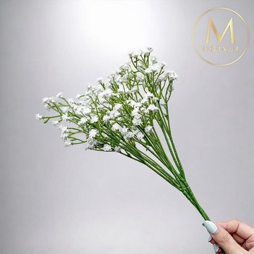 以後都走花路吧🌷快速出貨【Floral M】人氣純白小可愛滿天星仿真花花材（3入組）