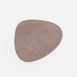 LIND DNA Nupo皮革曲線杯墊 灰棕