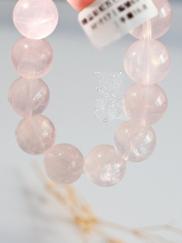 彌雅手作丨莫桑比克六芒星光粉水晶手串原創設計丨17mm