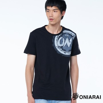 【新年爆殺價↘$588】THE ONI懷舊感印花短TEE(黑) - BLUE WAY 鬼洗い