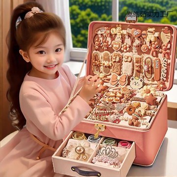 高級女孩子禮物儀式感女孩小學生生日禮物公主發飾禮盒套裝玩具6