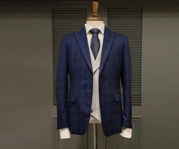 格紋西裝外套-HG11869