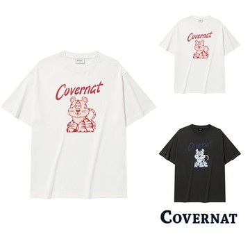[COVERNAT] 25SS SJ東海同款 老虎印花短袖上衣 休閒上衣 韓國衣服