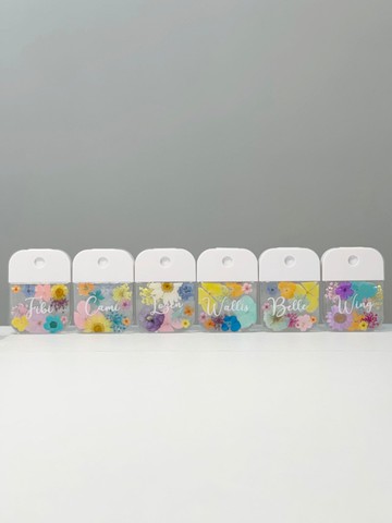 【DIY押花噴霧瓶－彩虹款】自訂名字 客製化 消毒瓶 防疫用品