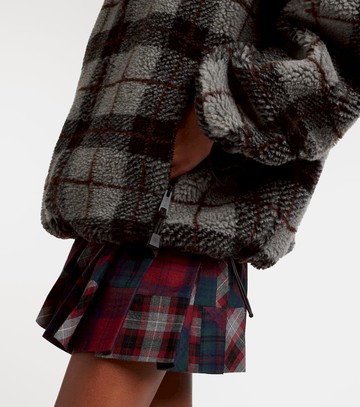 Miu Miu Checked teddy jacket