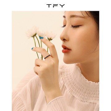 TFY韓版復古素圈戒指女ins潮時尚個性冷淡風食指指環網紅簡約尾戒